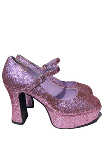 Pinkit glitter korkokengät (39)