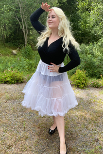 Hell Bunny valkoinen tylli (XS-M) 