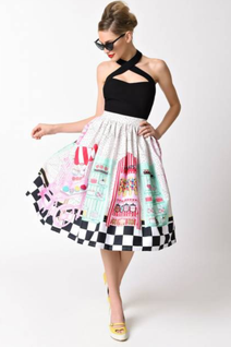 Unique Vintage Candy Shop kellohame (UK16/XL)