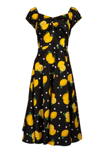Lindy Bop Nancy Polka Lemon Doll kellomekko
