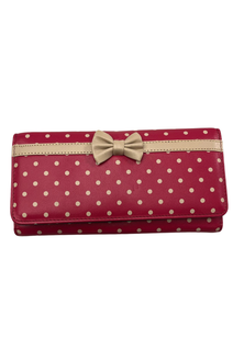 Banned pinkki polkadot lompakko