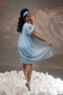 Vanity Fair light blue aamutahepene (XS-L)