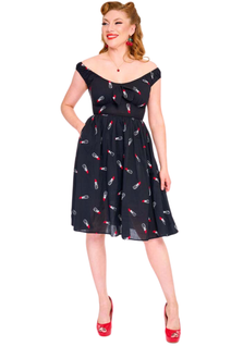 Voodoo Vixen Delia Lipstick mekko (S)