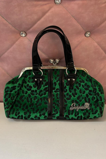 Sourpuss Temptress Leopard Green laukku