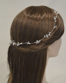 Amelie hiuskorunauha hopea