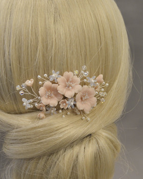 Blush hiuskampa, vaalea roosa