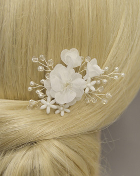 Fleur hiuskampa, vaalea ivory