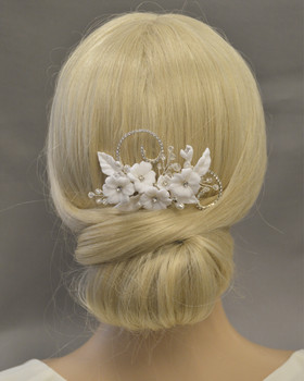 White blossom hiuskampa, valkoinen