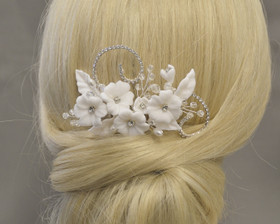 White blossom hiuskampa, valkoinen