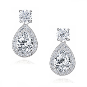 Pisaranmuotoiset zirkonia korvakorut