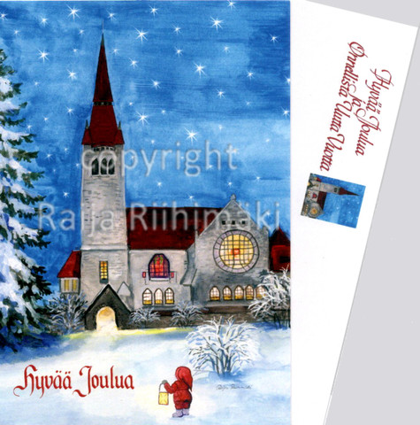 Joulukortti R230, Tampereen tuomiokirkko
