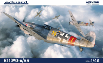 Messerschmitt Bf 109G-6/AS (Weekend Edition) 1/48   Sisältää 2x suomidecalit (kts. kuvat)