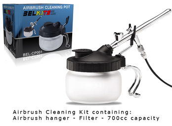 Airbrush cleaning pot