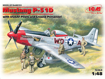 Mustang P-51D with USAAF Pilots and Ground Personnel