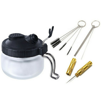 Airbrush cleaning pot + kynäruiskun puhdistusvälineet