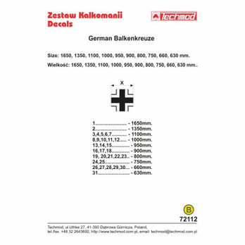 German Balkenkreuze 1/72