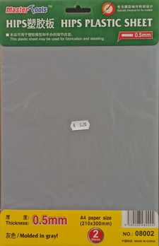 0.5mm HIPS PLASTIC SHEET A4 SIZE