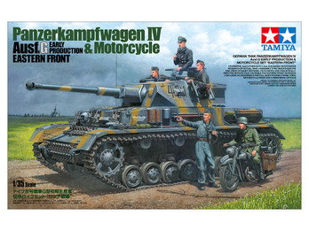 GERMAN TANK PANZERKAMPFWAGEN IV Ausf.G EARLY PRODUCTION & MOTORCYCLE SET 
