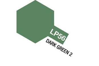 TAMIYA LACQUER PAINT LP-56 DARK GREEN 2 (FLAT)