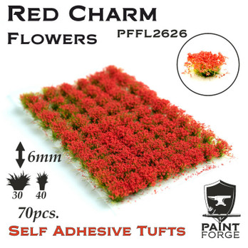 Red Charm Flowers 6 mm