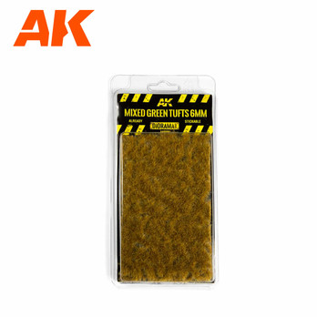 MIXED GREEN TUFTS 6mm