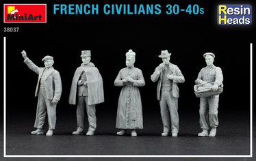 FRENCH CIVILIANS ’30-’40s. RESIN HEADS