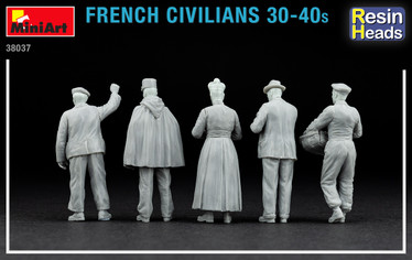 FRENCH CIVILIANS ’30-’40s. RESIN HEADS