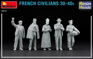 FRENCH CIVILIANS ’30-’40s. RESIN HEADS