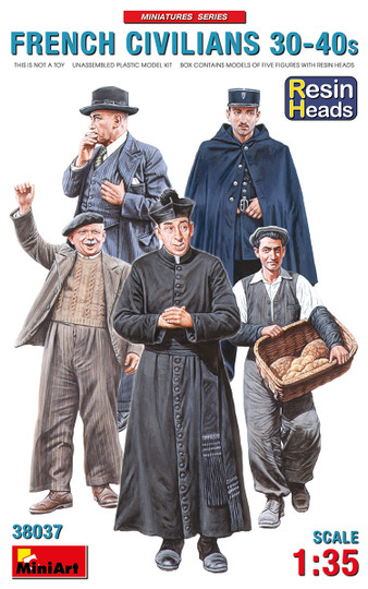 FRENCH CIVILIANS ’30-’40s. RESIN HEADS
