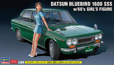 Datsun Bluebird 1600 SSS w/60's Girl's Figure