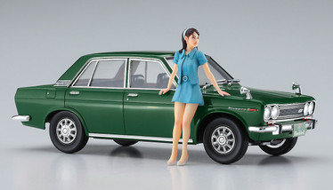 Datsun Bluebird 1600 SSS w/60's Girl's Figure