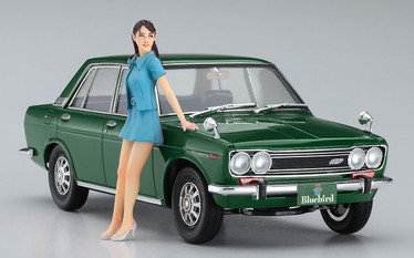 Datsun Bluebird 1600 SSS w/60's Girl's Figure