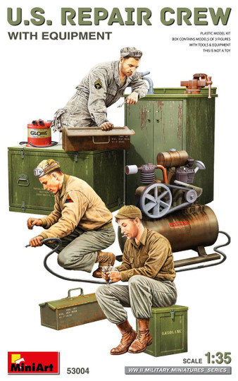 US Repair Crew with Equipment (3 Figures)
