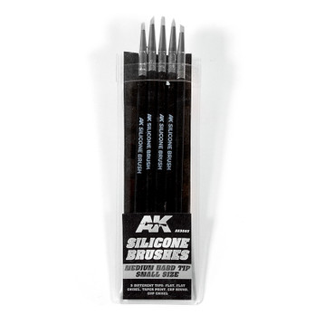 SMALL SIZE SILICONE BRUSHES MEDIUM TIP (5 SILICONE PENCILS)