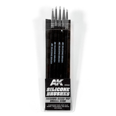 SMALL SIZE SILICONE BRUSHES MEDIUM TIP (5 SILICONE PENCILS)