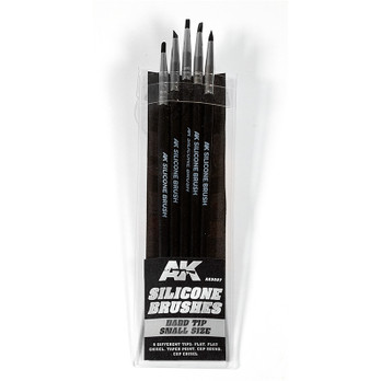 SMALL SIZE SILICONE BRUSHES HARD TIP (5 SILICONE PENCILS)