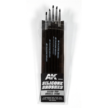 SMALL SIZE SILICONE BRUSHES HARD TIP (5 SILICONE PENCILS)