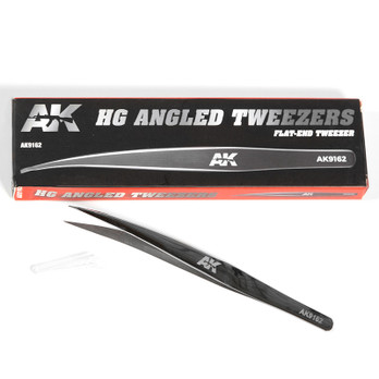 HG ANGLED TWEEZERS 02 FLAT-END