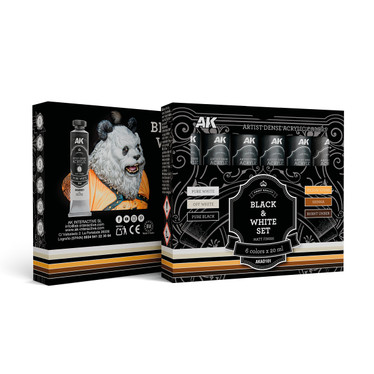 BLACK & WHITE SET – ARTISTIC DENSE ACRYLIC COLOR