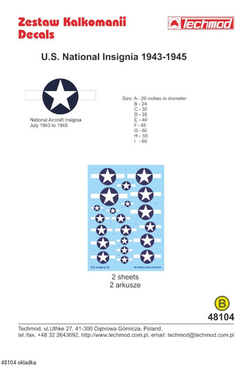 US National Insignia, 1943-1945