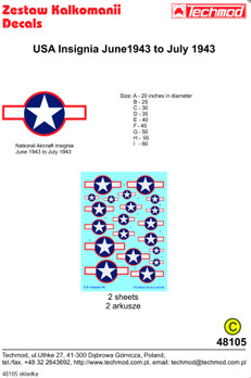 US National Insignia, June 1943 to July 1943