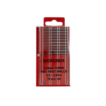 Rotacraft 10 Pce Microbox Drill Set (0.5 – 2.2mm)