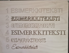 Ovikyltti  / postilaatikkokyltti omalla tekstillä. 