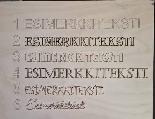 Ovikyltti  / postilaatikkokyltti omalla tekstillä. 