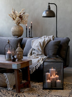 Juuttimatto mustalla kuviolla 110cm