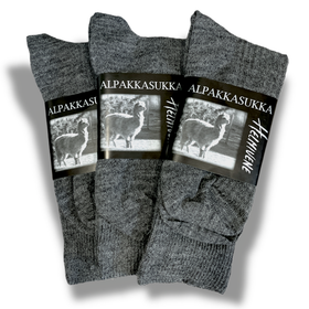 Helmivene kotimainen ohuempi Alpakkasukka, harmaa