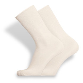 Saani, kiristämätön rullavartinen alpakanvillasukka, luonnonvalkoinen