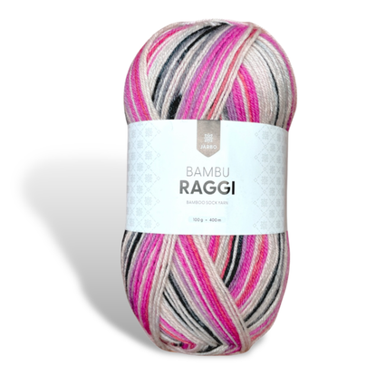 Järbo Bambu Raggi, pehmeä ja hengittävä sukkalanka, 100 g / 400 m