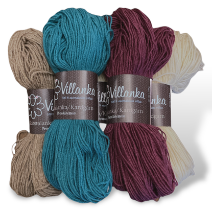 Villanka 3-säikeinen karstalanka 140x3, 100 g / 230 m