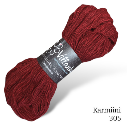 Villanka 2-säikeinen karstalanka, erikoisvärit, 180x2, 100 g/ 270 m